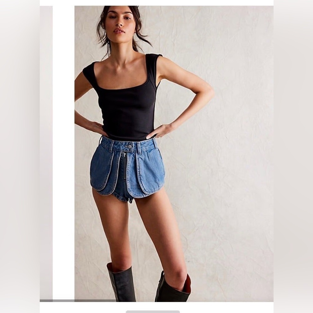 Free people We The Free Prince Street Denim Shorts